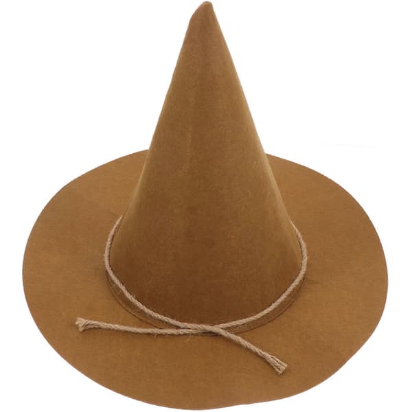 Lysebrun fugleskræmmerhat til Halloween Cosplay Filtmateriale A