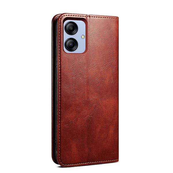 För Samsung Galaxy A04e Oljevax Crazy Horse Textur Läder Telefonfodral A
