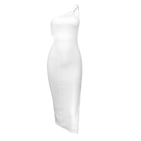 En skulderrem med snoretræk Bodycon Midi-kjole