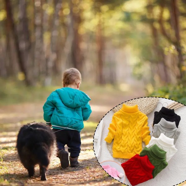 Pojkar Flickor Långärmad Grov Varm Pullover Topp Tröja