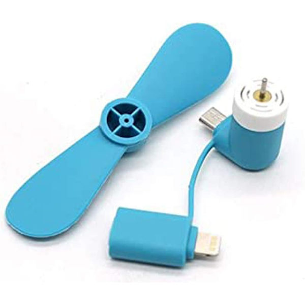 3-pak Telefonventilator, Ventilatorer til Iphone, Android Ventilator, Mini USB Ventilator, Bærbar Justerbar Roterende Ventilator til Laptop, Egnet til Iphone Android (Pink, Blå,