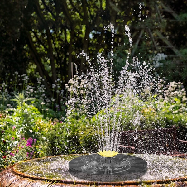 Solcelledrevet fontenepumpe med 5 enkle dyser