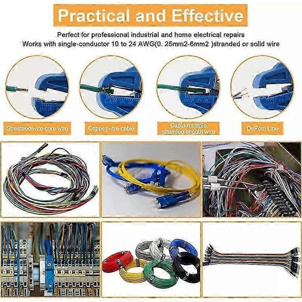 Quickstriper Wire Stripper, Vista Quick Strippers, 2-i-1 Kabelafisoleringsværktøj