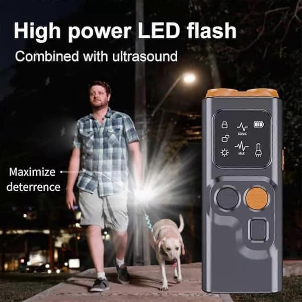 Koiran haukunesto, koiran haukunestolaite HD-näytöllä ja LED-taskulampulla Uusi