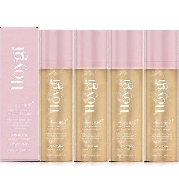 Sunglaze Sheer Setting Mist Solkrem SPF 50, Skimmerende Kroppsoljetåke (4 stk)