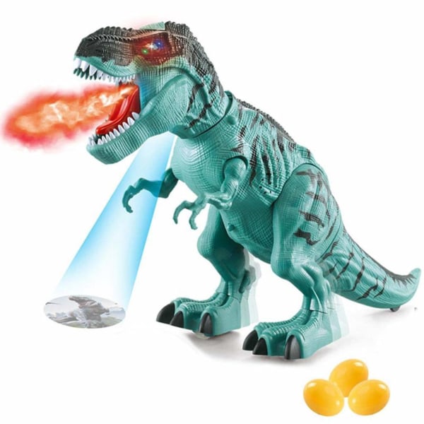 Elektrisk dinosaurieleksak för barn, Tyrannosaurus Rex leksak med dinosaurieägg och rytande dinosaurieljud