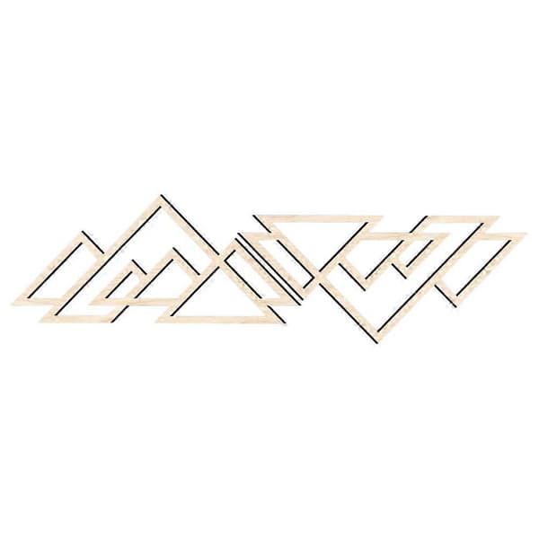 Rustik Väggpanel i Trä 3D Geometrisk för Sovrum Heminredning Beige 42.00X18.50X0.50CM 2st A