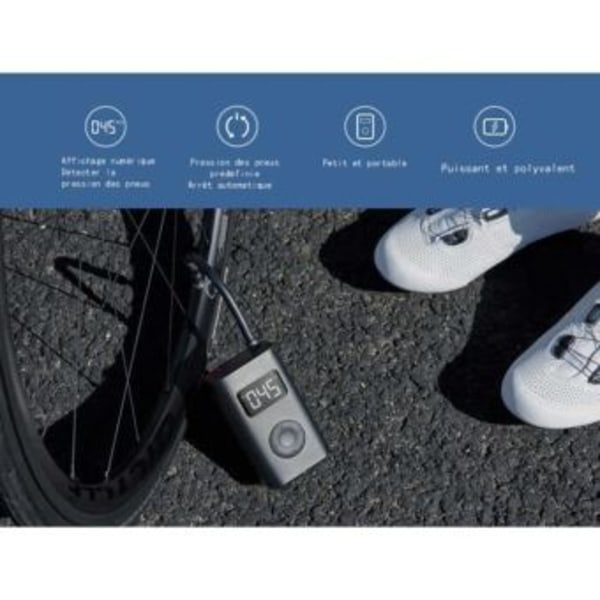 Xiaomi Mijia bærbar elektrisk luftpumpe - smart dekktrykkdeteksjon - for fotball, bil, sykkel
