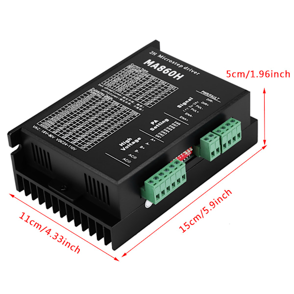 1 stk Trinmotor Driver Controller Modul 18-80V AC / 24-110V DC 7.2A til 2-faset 86 Motor