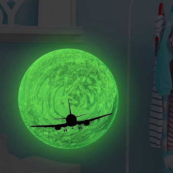 Glow in The Dark Wall Decals, DIY Moon Luminous Wall Stickers, Home Decor for Ceiling, Decals A