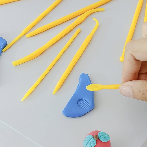 Lerværktøj, 15-delt gør-det-selv-plastpolymerudskæringssæt Lersæt