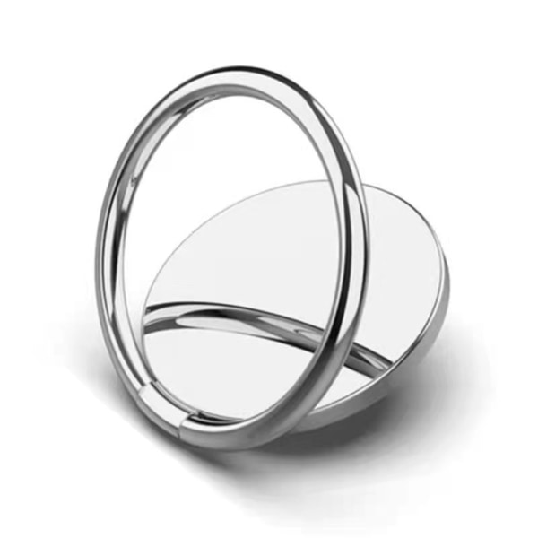 Mobiltelefon Ring Holder, Telefon Ring Holder - Universal 360° Roterende Smartphone Finger Holder - Sølv