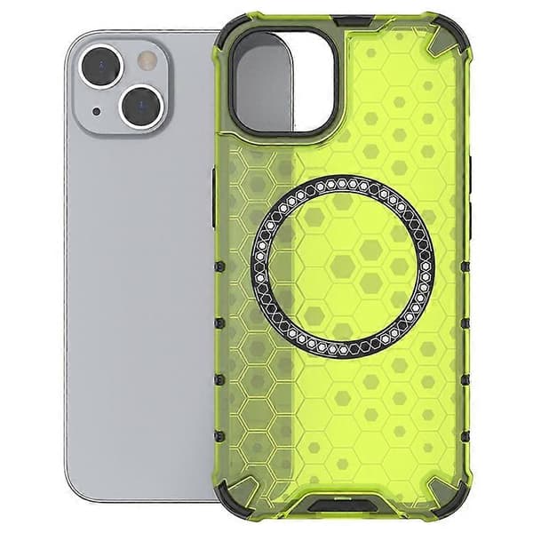 Kompatibel med iPhone 13-fodral Kompatibel med MagSafe TPU+PC Honeycomb-telefonfodral A