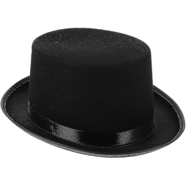 Halloween-tilbehør Svart gjenbrukbar cosplayhatt for voksne og barn A