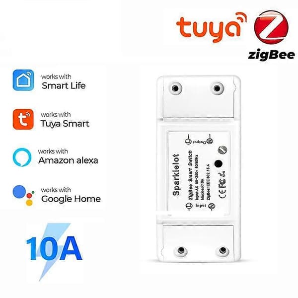 Tuya Zigbee/WiFi 10A Smart Switch Smart Life APP Fjärrkontroll Smart Hem Timing