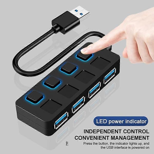 RYRA 4-port 5 Gbps höghastighets-HUB USB 3.0-splitter typ C OTG-adapter för Macbook