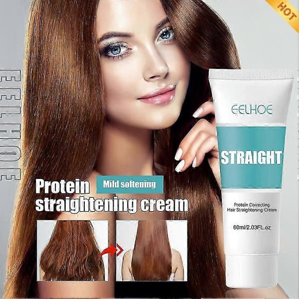 2 stk proteinrettende hårkrem rett hårkrem glatt keratin hårrettende krem A