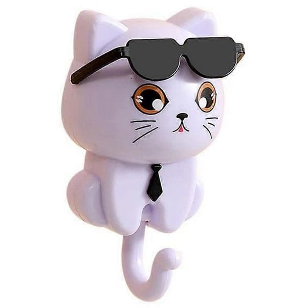 Emboadlie - Cool kattenøgleholder, sød nøgleholder til vægdekoration (lilla)