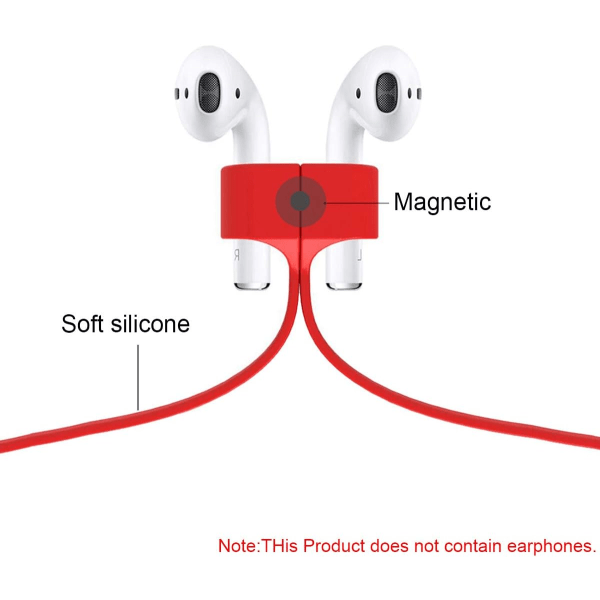 Magnetiska Anti-Lost Remmar för AirPods, Färgglad Mjuk Silikon