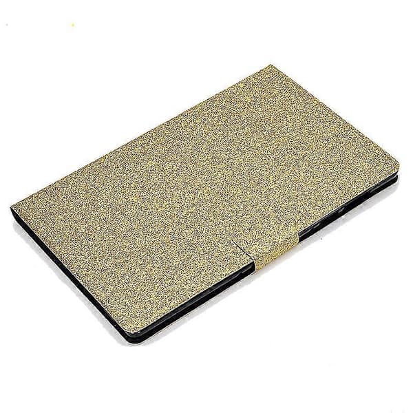 Stativetui til Samsung Galaxy Tab A9, Glitter PU læderkortpladser Tablet Cover (Gul)