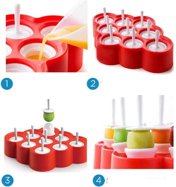 Hjemmelaget DIY Ispinneform Isrom Mini Silikon Ispinneform Barnas Iskremform A