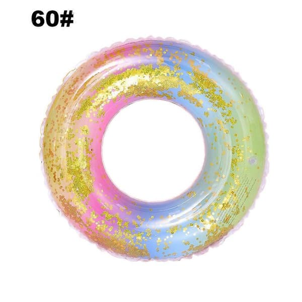 Donut Floatie Vand Glitter Pool Float Tubes Til Voksne Børn Sommer Strandferie-60# A
