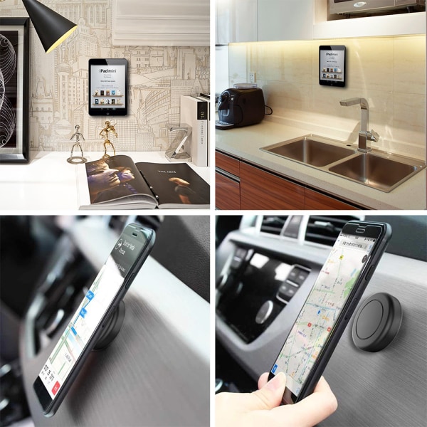Magnetisk feste, Universal Stick-On Dashboard Magnetisk holder for bilfeste, for mobiltelefoner og mini-nettbrett med Fast Swift-snap-teknologi, magnetisk