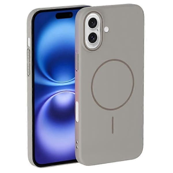 Kompatibel med iPhone 16-deksel Kompatibel med MagSafe Slim PC-telefonbakdeksel Grå