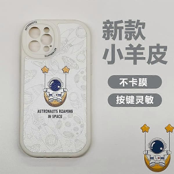 Fodral för iPhone 13 Pro Antikvit—halvmåne Swing Astronaut Tecknad Snoopy Full No10232 A