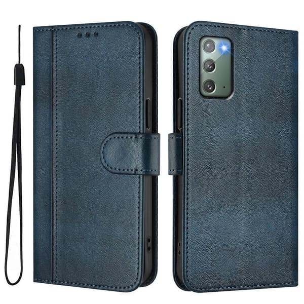 Line Splicing Buckle Retro læder telefoncover (til Samsung Galaxy Note20)