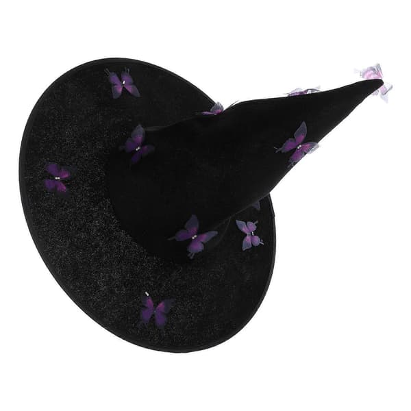 Halloween Troldmandshat Fløjl Kostume Tilbehør til Cosplay Begivenheder A