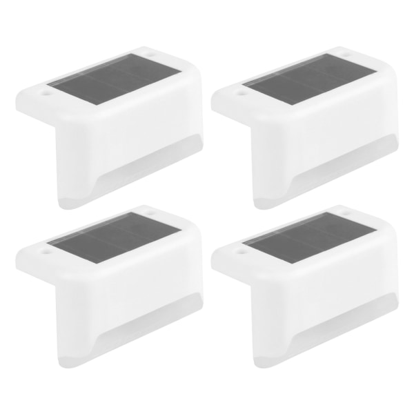 Solcellsbelysning för utomhusbruk, 4-pack, vita solcells-steg-LED