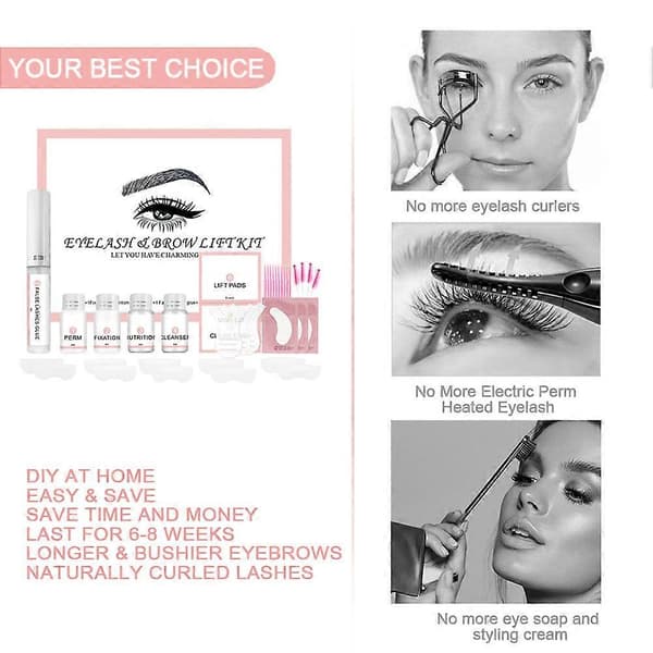 Professionelt Instant Brow Lift Perm Kit til permanentning og bukning af vipper A