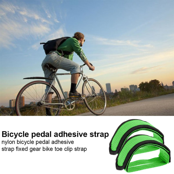 2stk Bike Pedal Straps Pedal Toe Clips Straps Tape for Fixed Ge