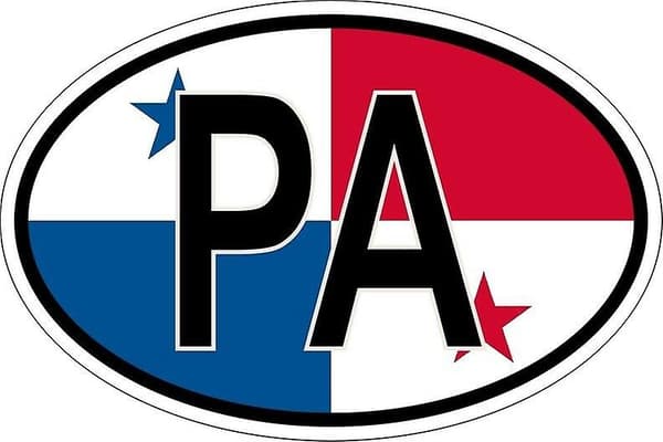 Tarra tarra soikea soikea lippukoodi maa PA Panama