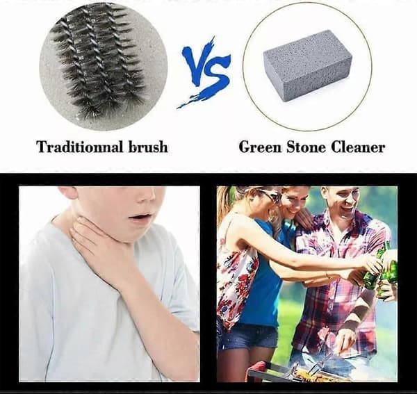 Scratch Grill Brick Griddle Cleaner til sikker og nem kraftig rengøring af støbejerns- og rustfri stålpander A