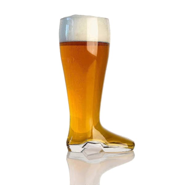 19,5 cm Oktoberfest Støvlekrus Glas til Festligheder 580 ml A