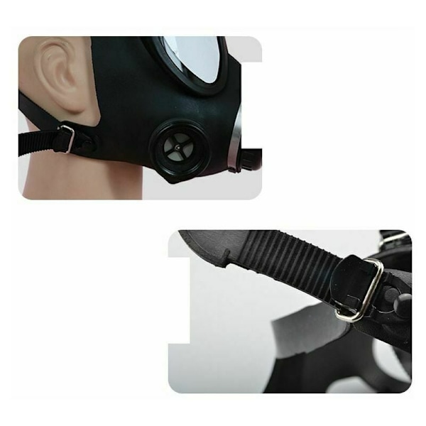 Överlevnadsrespirator för tuffa miljöer, ergonomisk design återanvändbar mask dubbelt filtreringssystem, nödsituation skydd för kemikalier metaller
