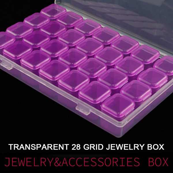 Rhinestone Organizer Box, 3D Akryl Nail Charms Oppbevaringsboks