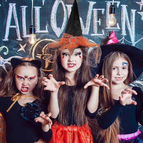 Halloween heksehathat rekvisitter til 4 stk. Halloween Cosplay-fest A