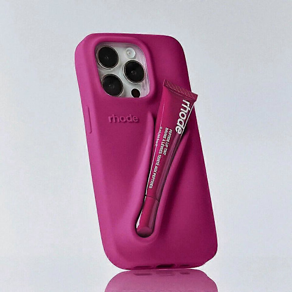 Rhode Lip Gloss Raspberry telefondeksel til iPhone 16 15 14 13 12 11 Pro Max E (Raspberry Jelly, 12 Pro Max)