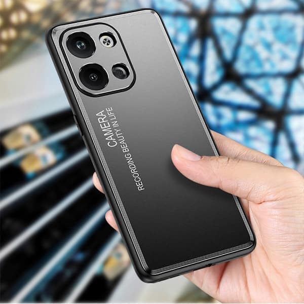 Frostet metaltelefoncover til Xiaomi Redmi Note 13 5G Blå