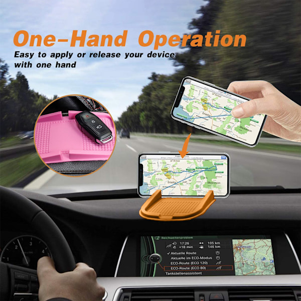 Car Phone Holder, Car Phone Mount Silicone Car Pad Mat for Various Dashboards