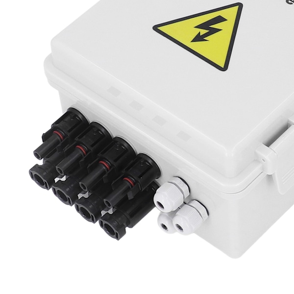 PV Kombinerboks 4 Streng Vanntett 10AWG DC Sol Kombinerboks med 15A Sikring 63A Kretsbryter