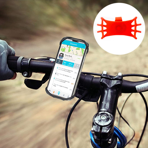 smartphone 360° rotation telefonholder til cykel motorcykel Orange