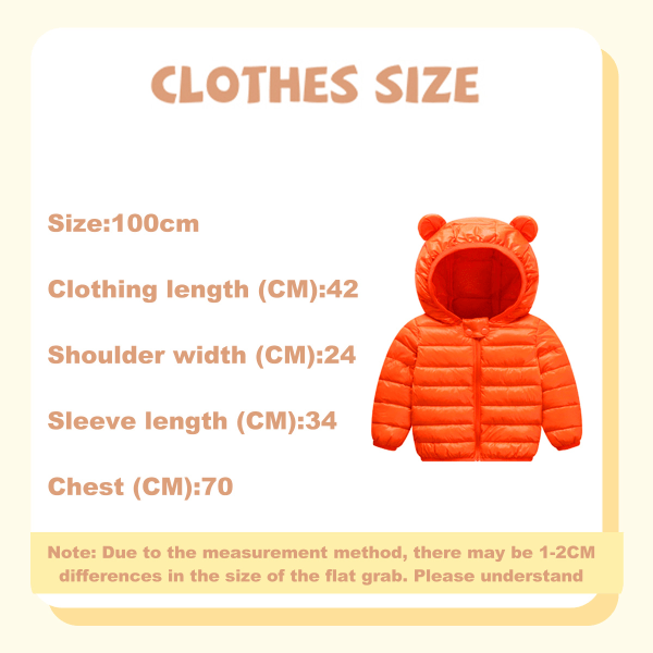 Baby Boys Girls Winter coat Toddler Bear hat down jacket Baby ch