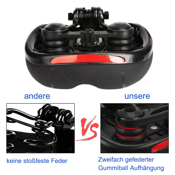 Komfortabel cykelsadel, cykelsadel med dobbelt fjederdæmpningskugle, ergonomisk cykelsadel, herrecykelsadel til bjerg