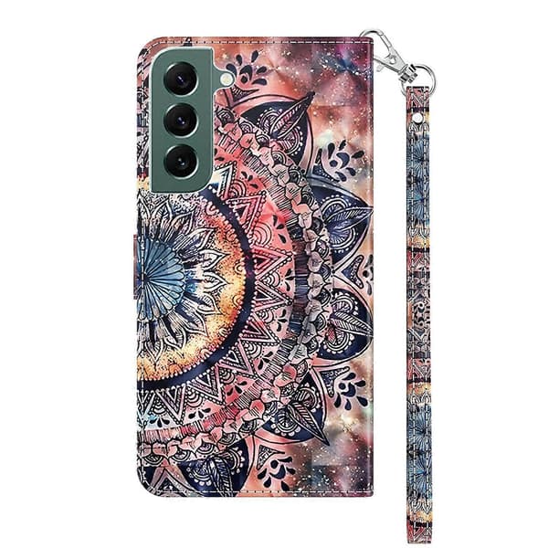 För Samsung Galaxy S22 5G 3D Målat Läderfodral