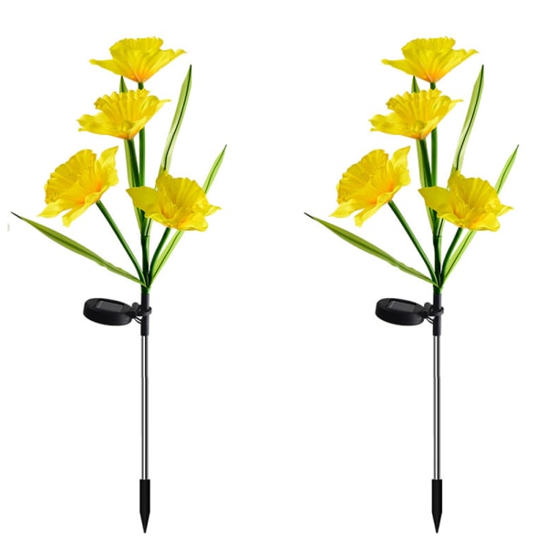 2 Pack Solar Daffodil Lights Koristeellinen polku valot