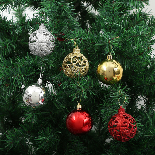Christmas Ball Ornaments Sett Xmas Tree Sesongpynt for